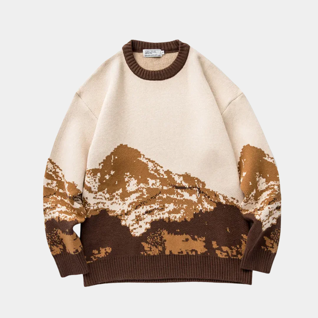 Men’s Snow-Peak Jacquard Knit Sweater - LoakesBalvin