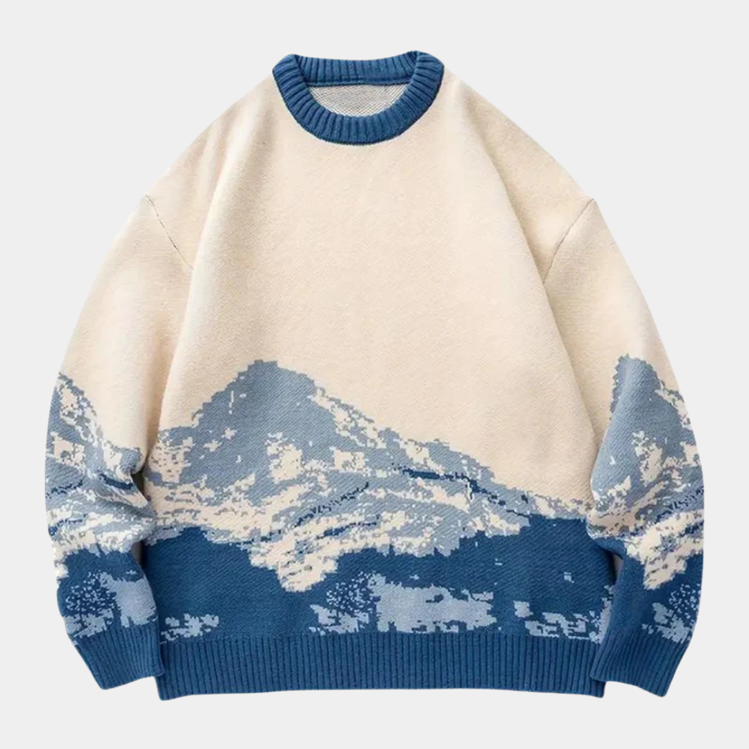 Men’s Snow-Peak Jacquard Knit Sweater - LoakesBalvin