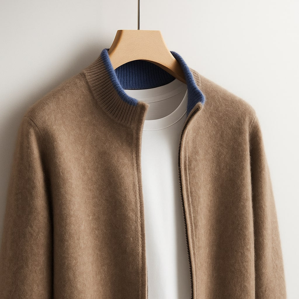 Men’s Classic Zip-Up Knit Cardigan - LoakesBalvin