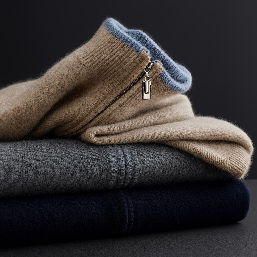 Men’s Classic Zip-Up Knit Cardigan - LoakesBalvin