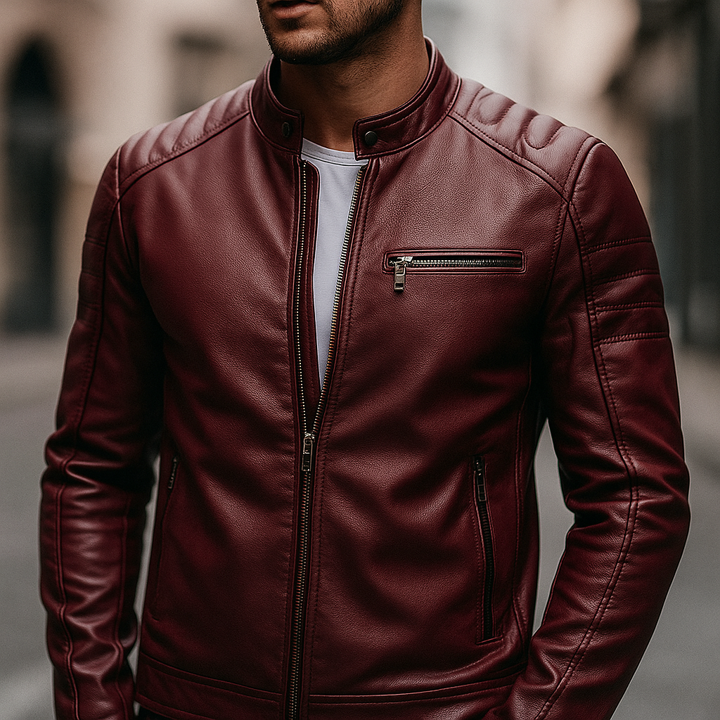 Men’s Classic Moto Leather Jacket - LoakesBalvin