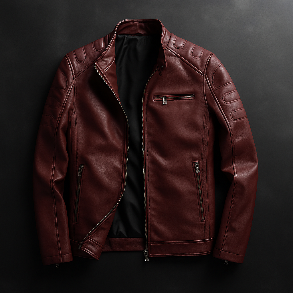 Men’s Classic Moto Leather Jacket - LoakesBalvin