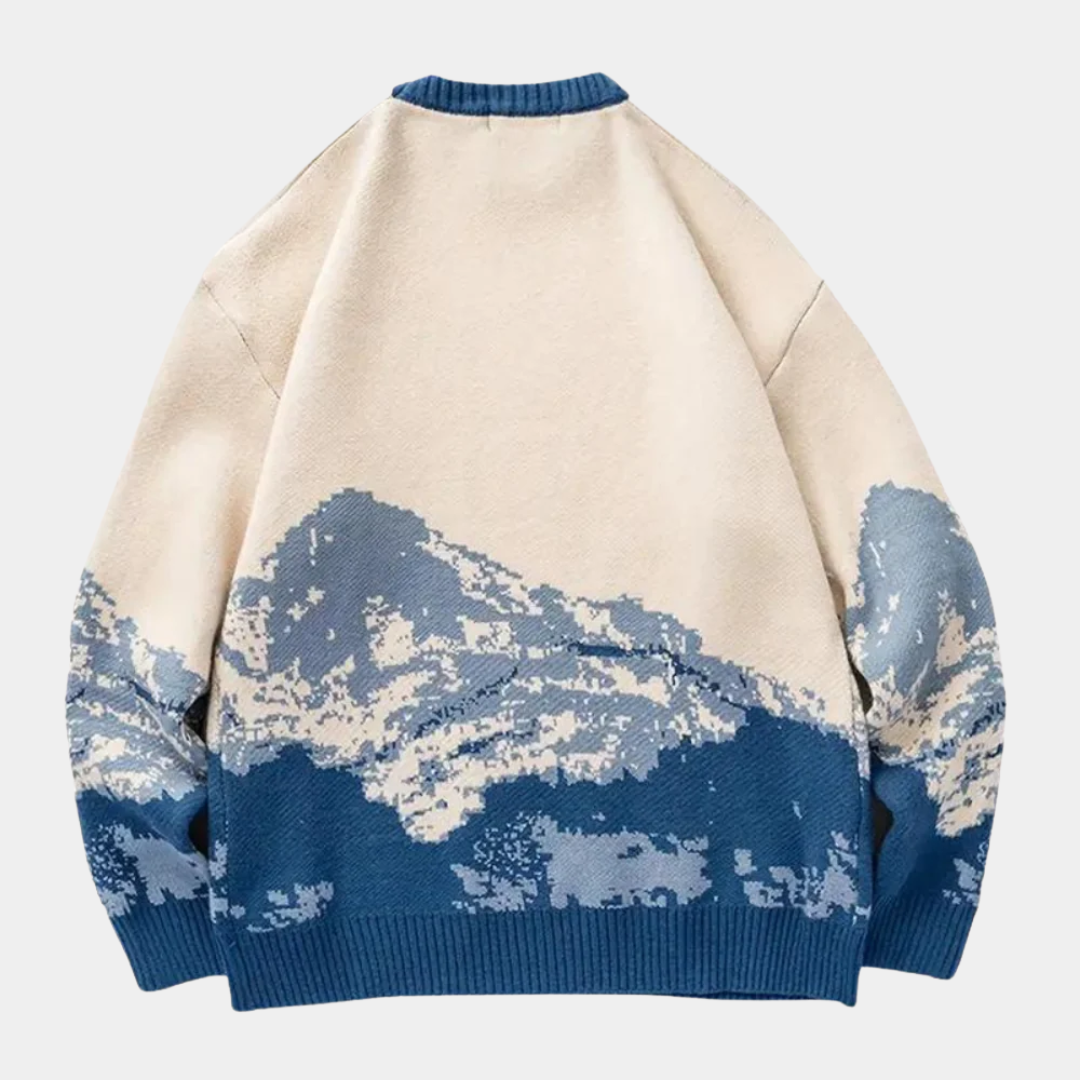 Men’s Snow-Peak Jacquard Knit Sweater - LoakesBalvin