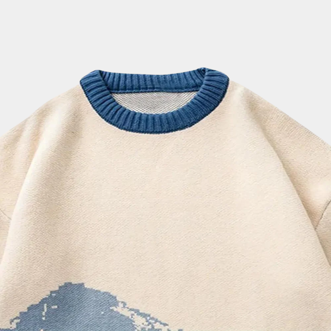 Men’s Snow-Peak Jacquard Knit Sweater - LoakesBalvin