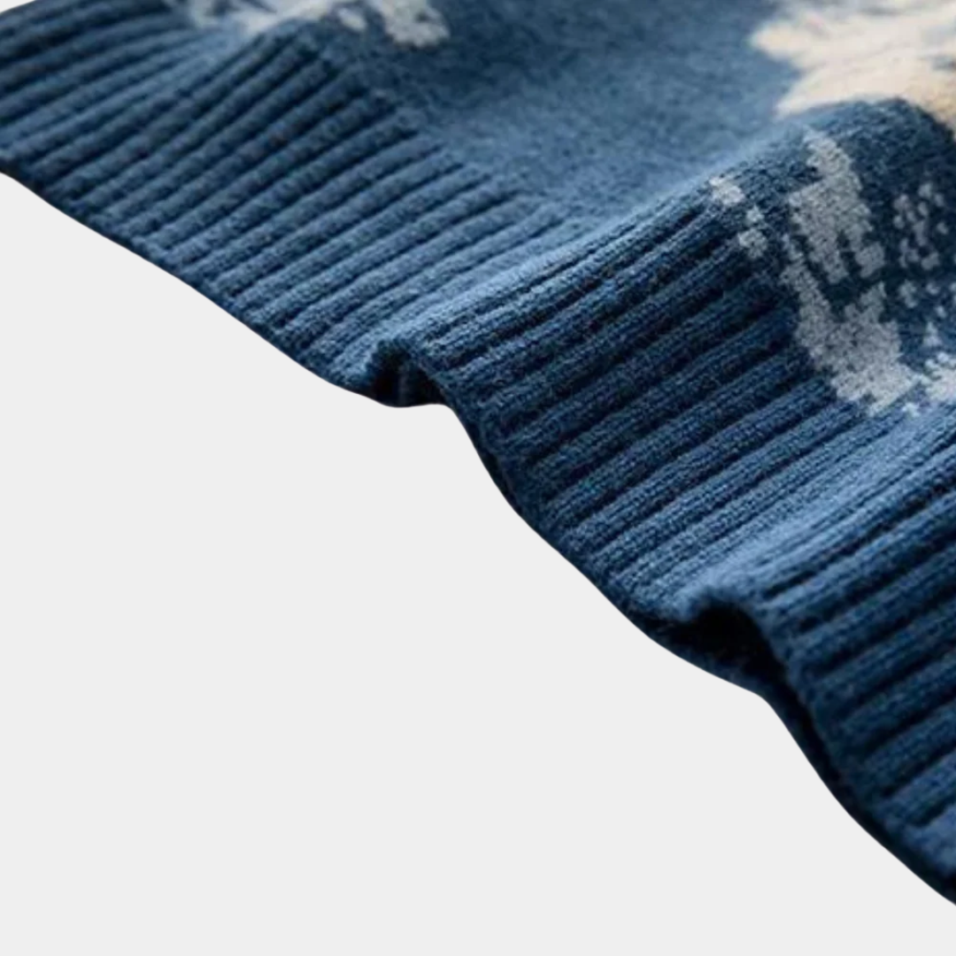 Men’s Snow-Peak Jacquard Knit Sweater - LoakesBalvin
