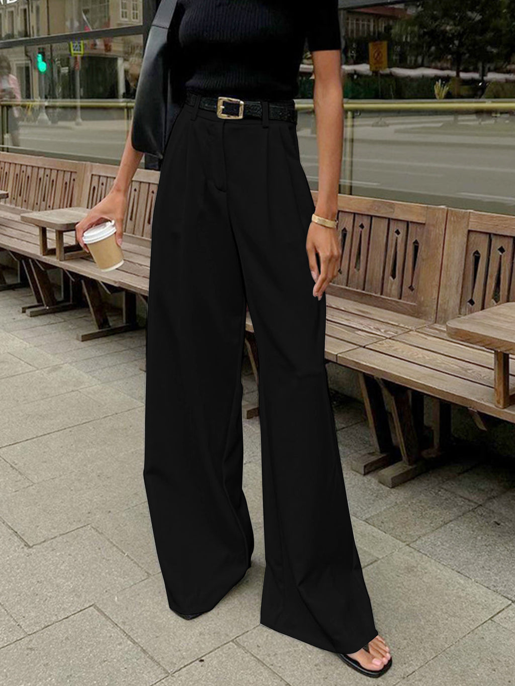 High-Waisted Wide-Leg Trousers - LoakesBalvin