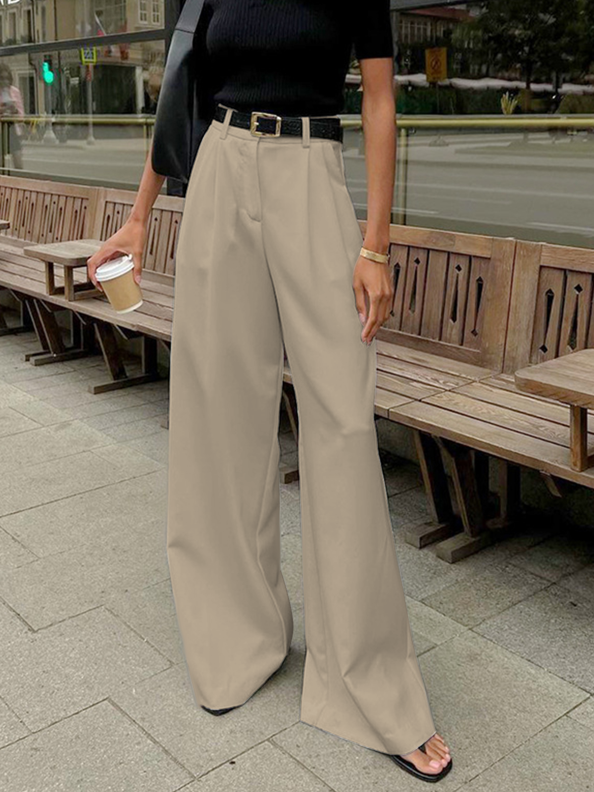 High-Waisted Wide-Leg Trousers - LoakesBalvin