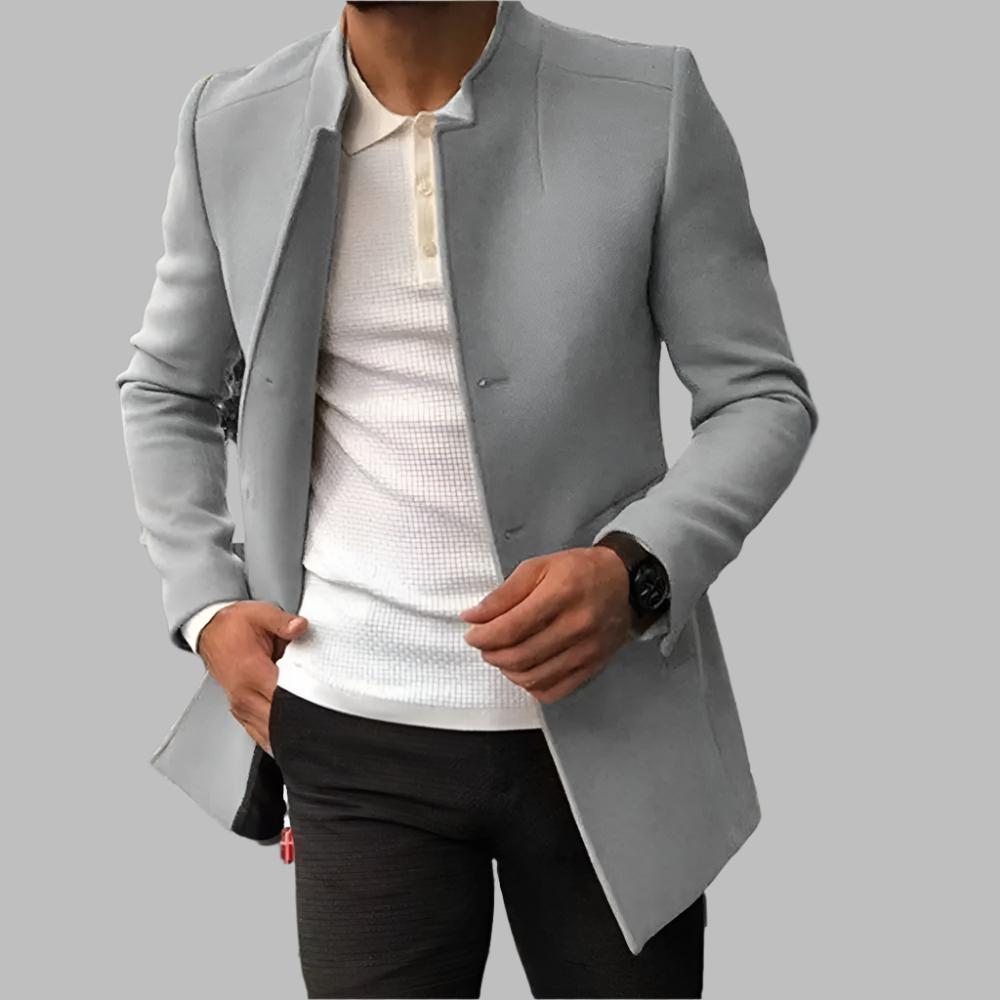 Men’s Modern Slim-Fit Olive Coat - LoakesBalvin