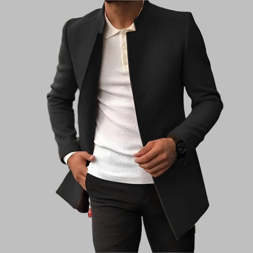 Men’s Modern Slim-Fit Olive Coat - LoakesBalvin