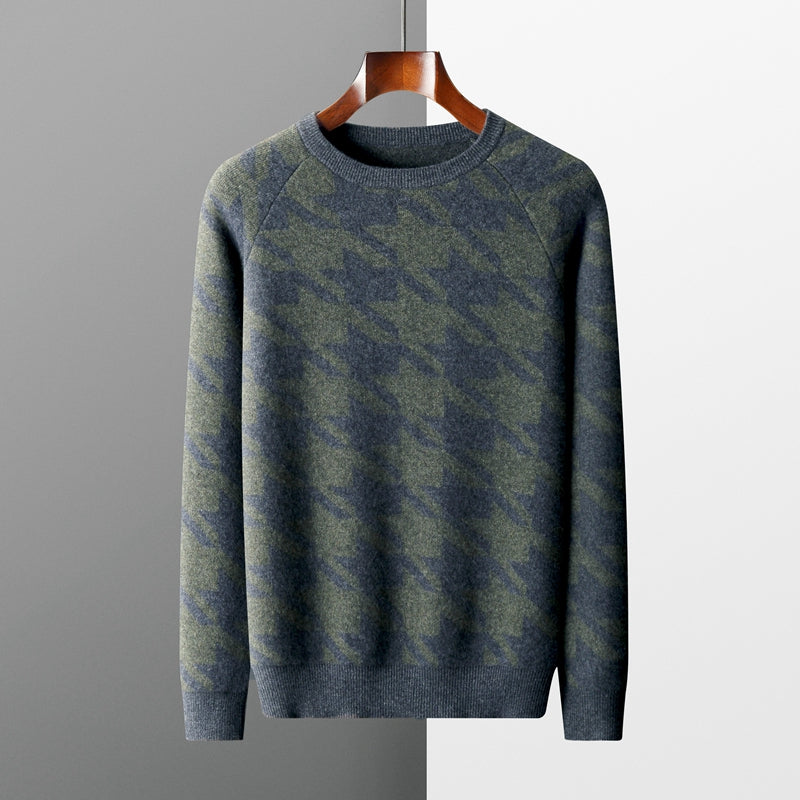 The Aberdeen Shadow Houndstooth Sweater - LoakesBalvin