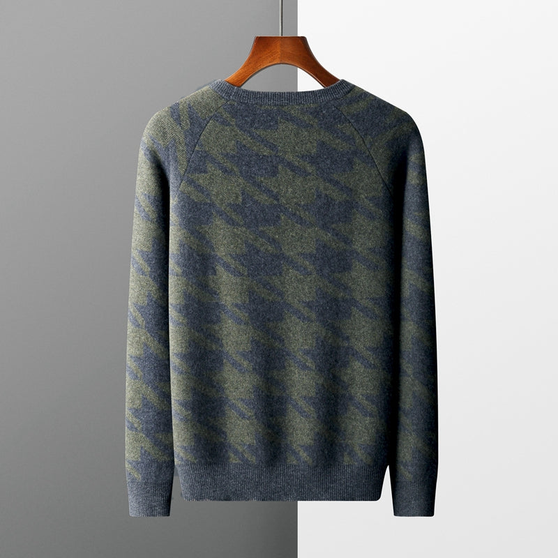 The Aberdeen Shadow Houndstooth Sweater - LoakesBalvin