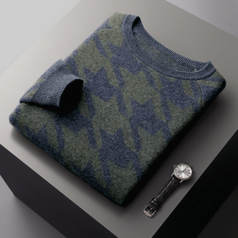 The Aberdeen Shadow Houndstooth Sweater - LoakesBalvin