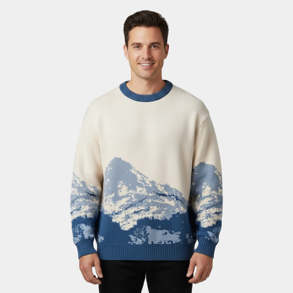 Men’s Snow-Peak Jacquard Knit Sweater - LoakesBalvin