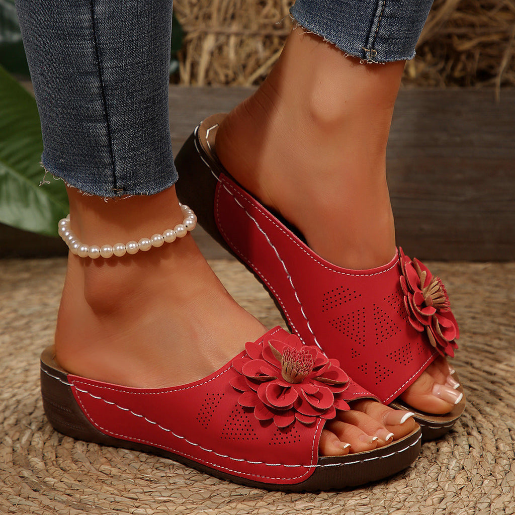 Floral Comfort Wedge Sandals - LoakesBalvin