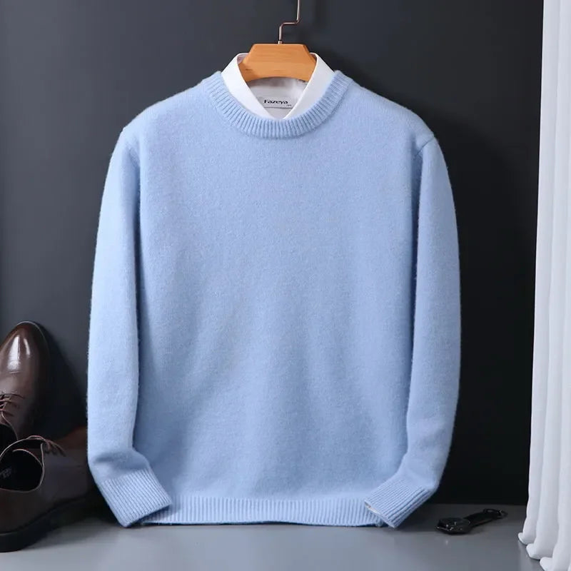 Men’s Soft Cashmere-Touch Crewneck Sweater - LoakesBalvin