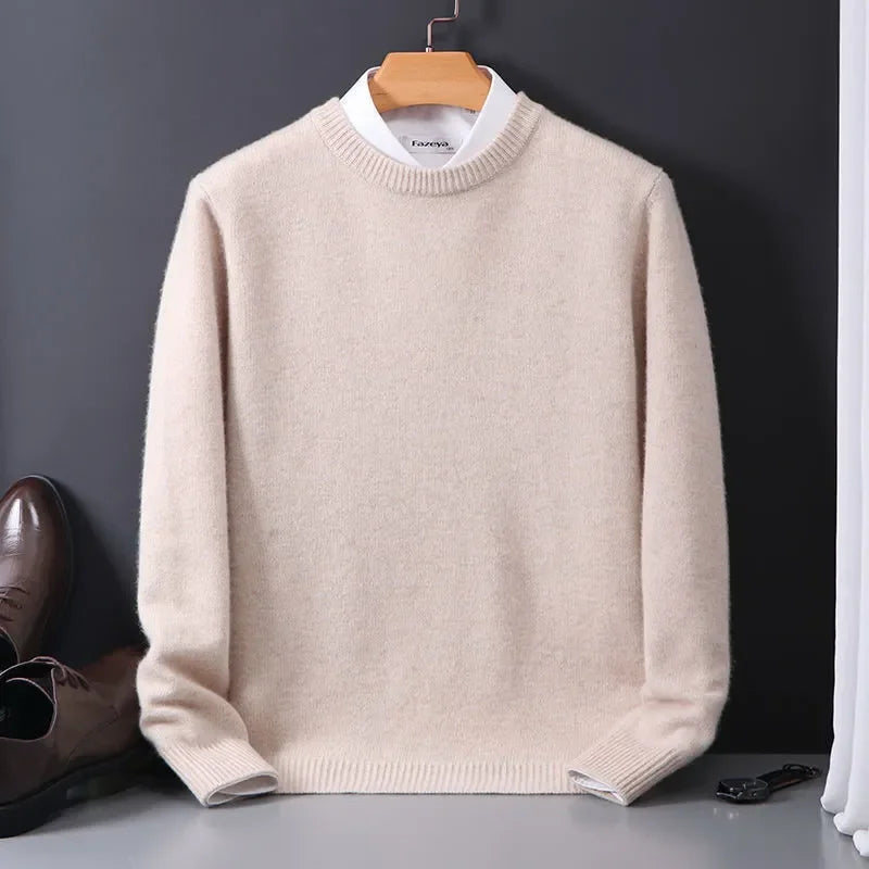 Men’s Soft Cashmere-Touch Crewneck Sweater - LoakesBalvin