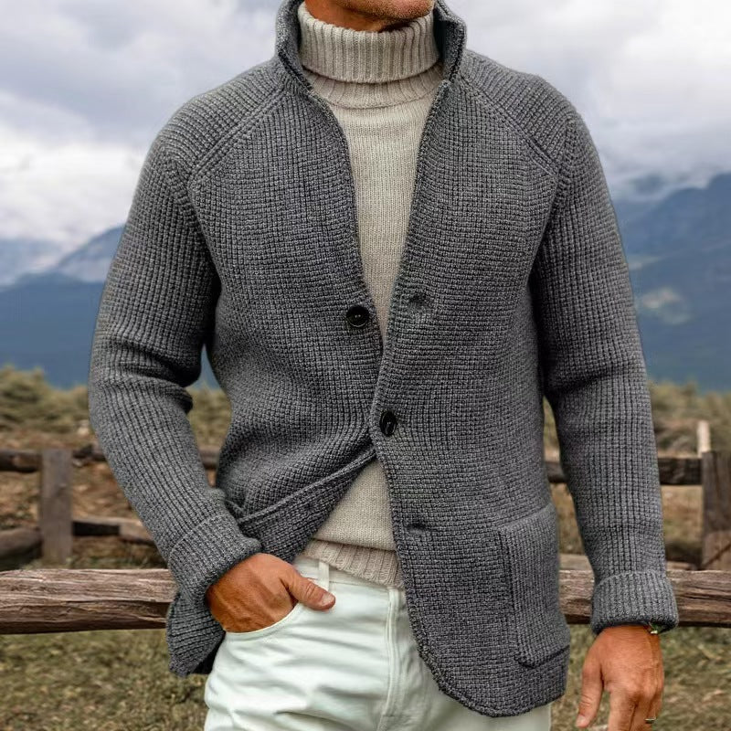 Men’s Classic Knit Button-Up Cardigan - LoakesBalvin
