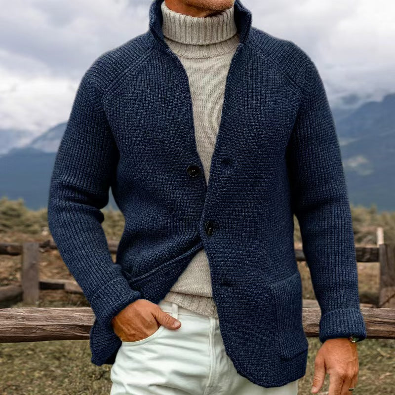 Men’s Classic Knit Button-Up Cardigan - LoakesBalvin
