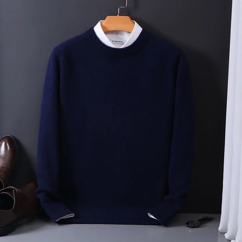 Men’s Soft Cashmere-Touch Crewneck Sweater - LoakesBalvin
