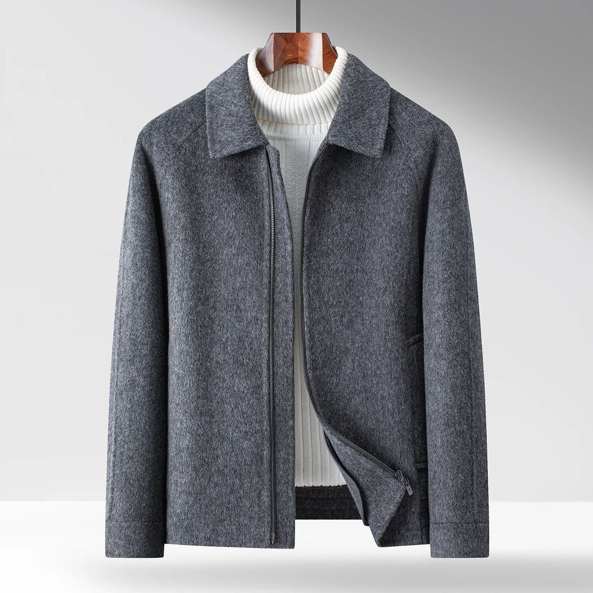 Men’s Wool-Blend Zip-Up Jacket - LoakesBalvin