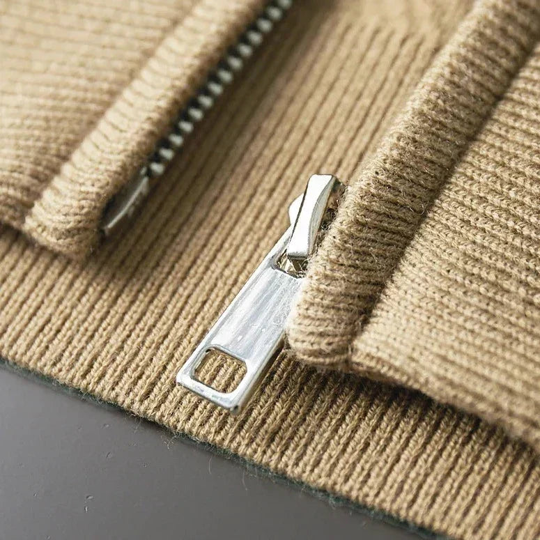Men’s Minimalist Textured Knit Cardigan - LoakesBalvin