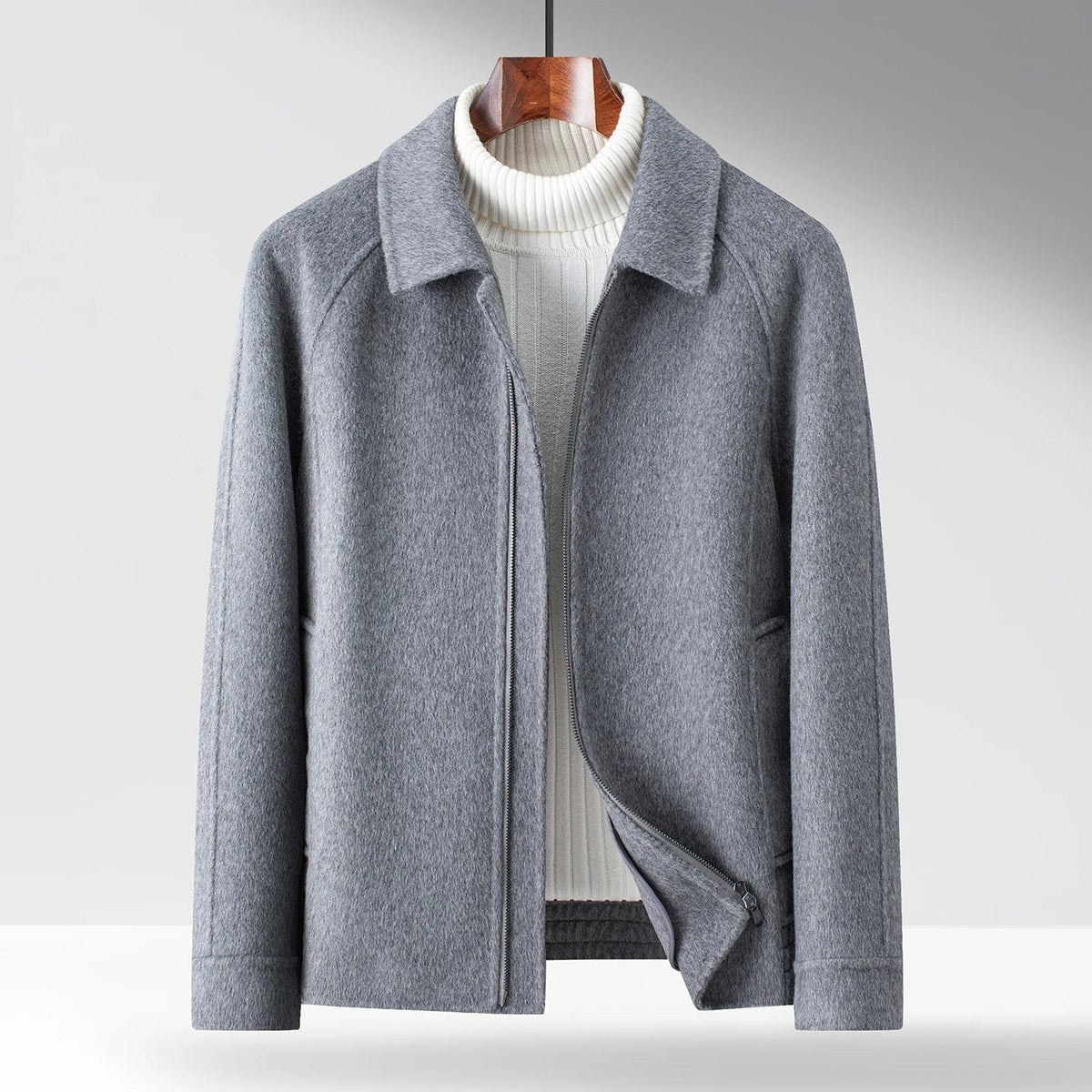 Men’s Wool-Blend Zip-Up Jacket - LoakesBalvin