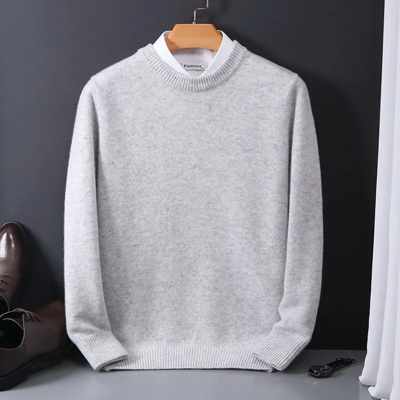 Men’s Soft Cashmere-Touch Crewneck Sweater - LoakesBalvin