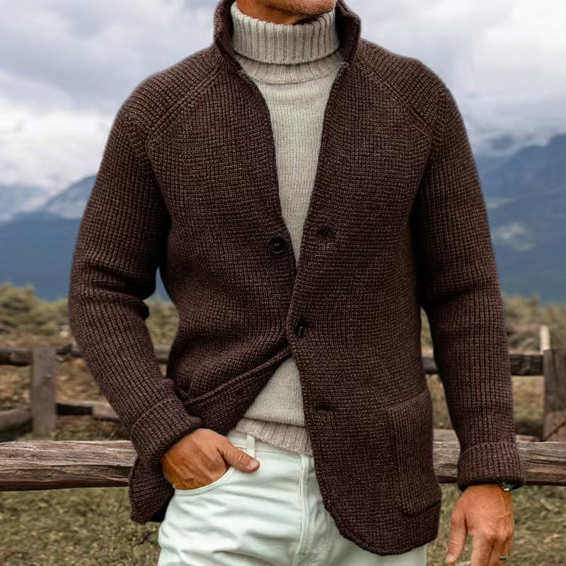 Men’s Classic Knit Button-Up Cardigan - LoakesBalvin