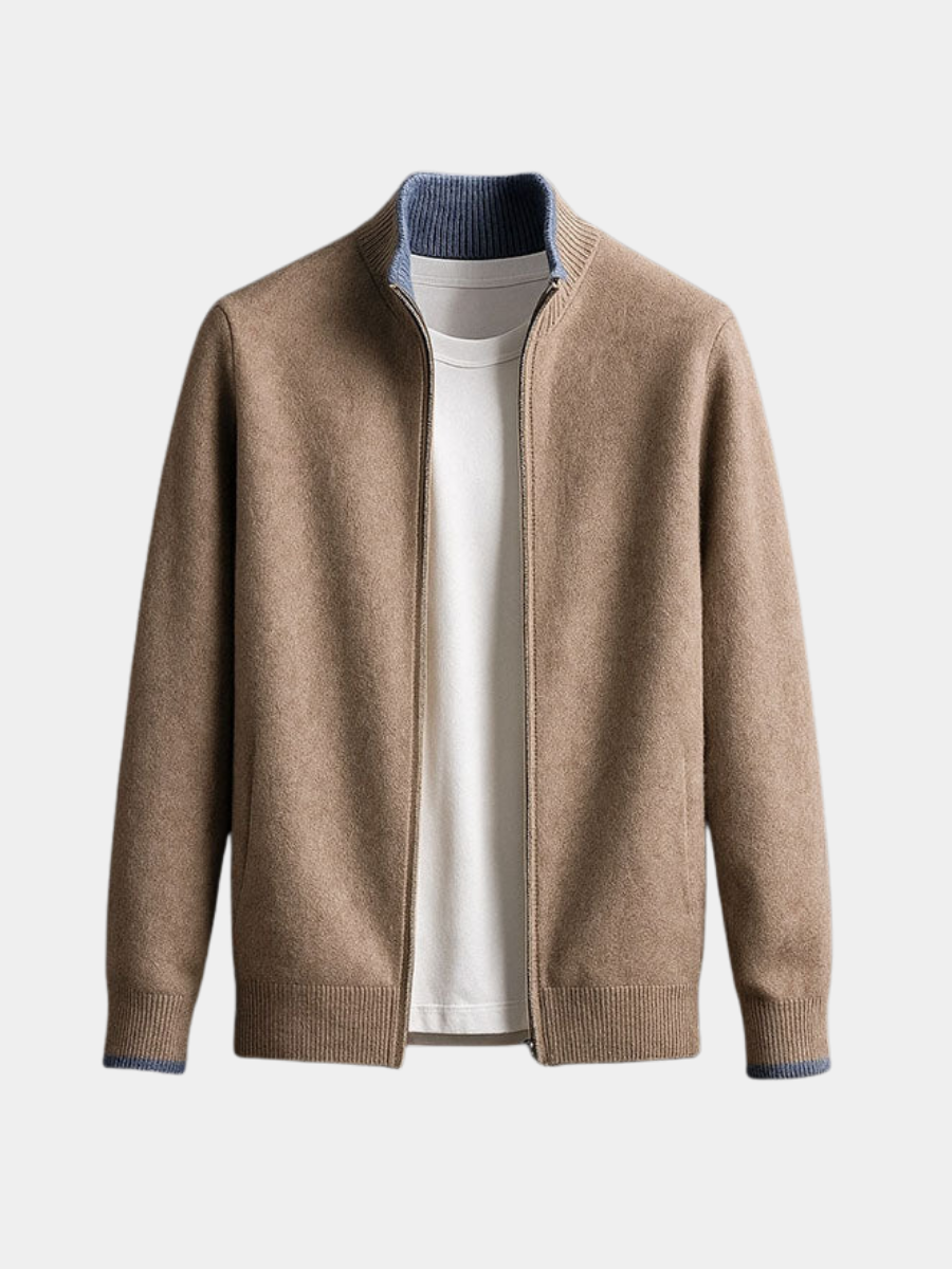 Men’s Classic Zip-Up Knit Cardigan - LoakesBalvin