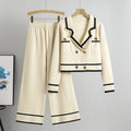 Elegant Two-Piece Women’s Contrast-Trim Suit Set - LoakesBalvin