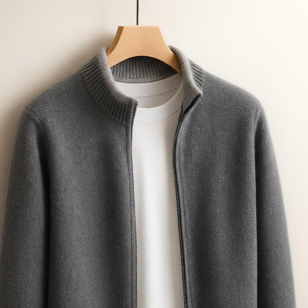 Men’s Classic Zip-Up Knit Cardigan - LoakesBalvin