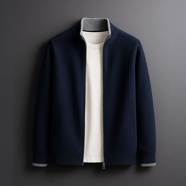 Men’s Classic Zip-Up Knit Cardigan - LoakesBalvin